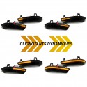 CLIGNOTANTS RETROVISEURS NOIRS SEQUENTIELS LED DYNAMIQUE VW GOLF 5 - GOLF 6 SW - VW PASSAT (05579)