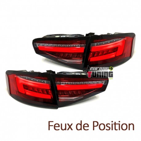 FEUX ROUGES CLIGNOTANTS LED SEQUENTIELS DYNAMIQUES AUDI A4 B8 BERLINE PH2 2011-2015 (05470)