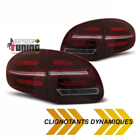 FEUX ROUGES NOIRS CLIGNOTANTS LED DYNAMIQUES PORSCHE CAYENNE II PH1 2010-2015 (05592)