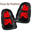 FEUX ARRIERES NOIRS LED UNION JACK MINI COOPER 556 R57 R58 R59 2006-2015 (05597)
