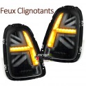 FEUX ARRIERES NOIRS LED UNION JACK MINI COOPER 556 R57 R58 R59 2006-2015 (05597)