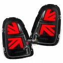 FEUX ARRIERES NOIRS LED UNION JACK MINI COOPER 556 R57 R58 R59 2006-2015 (05597)