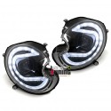 PHARES AVANTS NOIRS FEUX LED BMW MINI COOPER R55-R56-R57 2006-2014 AU XENON (05609)