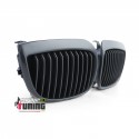 GRILLES CALANDRES NOIRES 8 AILETTES BMW SERIE 1 E81 E87 E82 E88 PHASE 1 2004-2007 (04591)