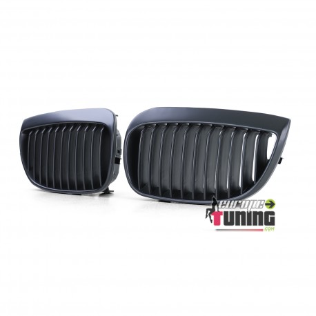 GRILLES CALANDRES NOIRES 8 AILETTES BMW SERIE 1 E81 E87 E82 E88 PHASE 1 2004-2007 (04591)