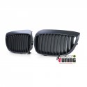GRILLES CALANDRES NOIRES 8 AILETTES BMW SERIE 1 E81 E87 E82 E88 PHASE 1 2004-2007 (04591)