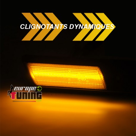2 REPETITEURS CHROME - CLIGNOTANTS SEQUENTIELS LED DYNAMIQUE BMW E32 E34 E36 PH1 (05613)