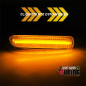 2 REPETITEURS CHROME - CLIGNOTANTS SEQUENTIELS LED DYNAMIQUE BMW SERIE 3 E46 PH1 (05615)