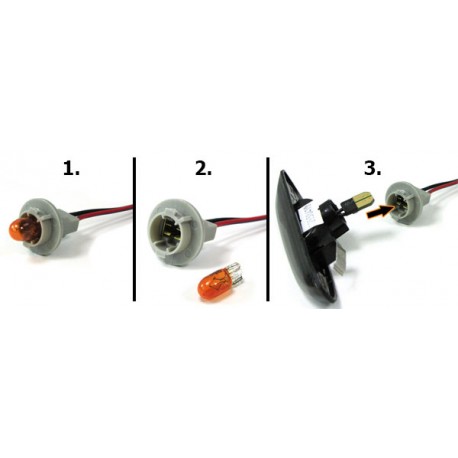 REPETITEURS NOIRS CLIGNOTANTS AILES LEDS DYNAMIQUES MINI COUNTRYMAN II F60 2016- (05620)