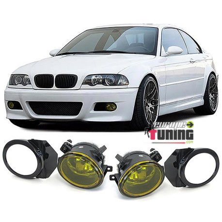 2 ANTI BROUILLARD JAUNES SPORT POUR BMW SERIE 3 E46 & SERIE 5 E39 EN PACK M (05621)