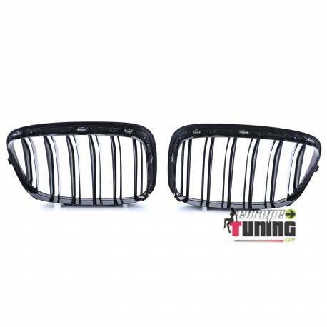 GRILLES DE CALANDRES DOUBLES LAMES NOIR BRILLANT BMW SERIE 5 GT F07 GRAN TURISMO (05045)