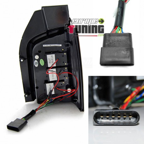 FEUX ROUGES CLAIRS LEDS SEQUENTIELS DYNAMIQUES VW T5 DOUBLE PORTE PH2 (05636)