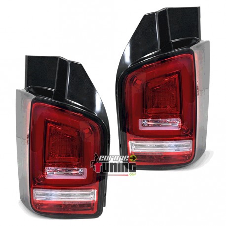 FEUX ROUGES CLAIRS LEDS SEQUENTIELS DYNAMIQUES VW T5 DOUBLE PORTE PH2 (05636)