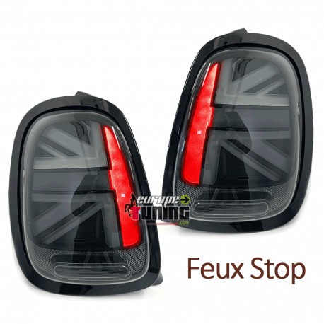 FEUX ARRIERES NOIRS LED UNION JACK MINI COOPER (05637)