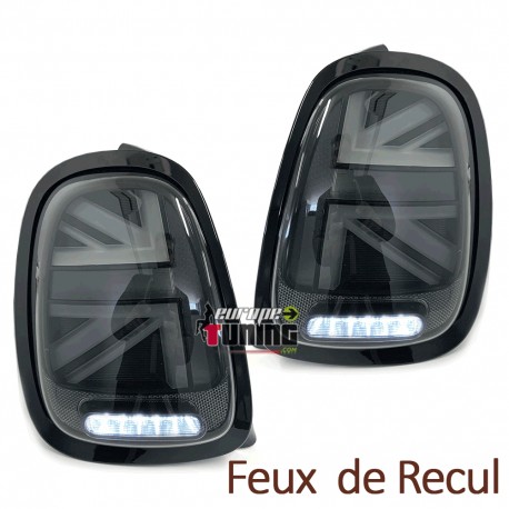 FEUX ARRIERES NOIRS LED UNION JACK MINI COOPER (05637)