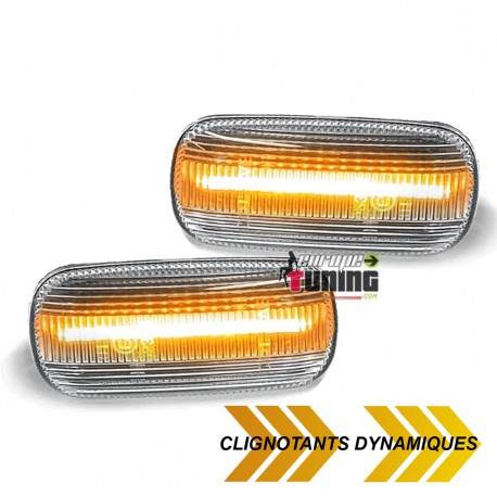 REPETITEURS SEQUENTIELS CLIGNOTANTS CHROME LED DYNAMIQUE AUDI A3 A4 A6 A8 TT (05643)