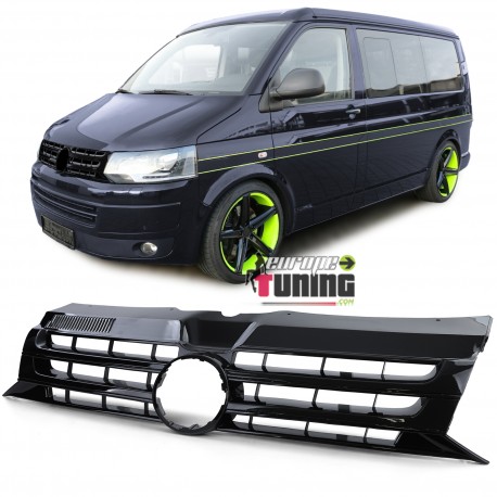 CALANDRE SPORT NOIRE VOLKSWAGEN VW T5 BUS TRANSPORTEUR FACELIFT 09-15 (05645)
