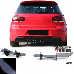 DIFFUSEUR ARRIERE SPORT NOIR BRILLANT POUR PARE CHOCS R20 VW GOLF 6 (05673)