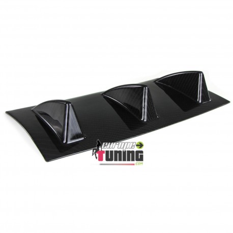 DIFFUSEUR SPORT CARBONE UNIVERSEL A 6 AILERONS POUR PARE-CHOCS ARRIERE (05674)