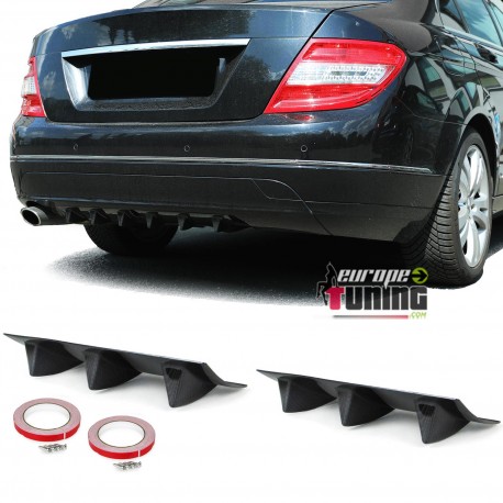 DIFFUSEUR SPORT CARBONE UNIVERSEL A 6 AILERONS POUR PARE-CHOCS ARRIERE (05674)