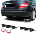 DIFFUSEUR SPORT CARBONE UNIVERSEL A 6 AILERONS POUR PARE-CHOCS ARRIERE (05674)