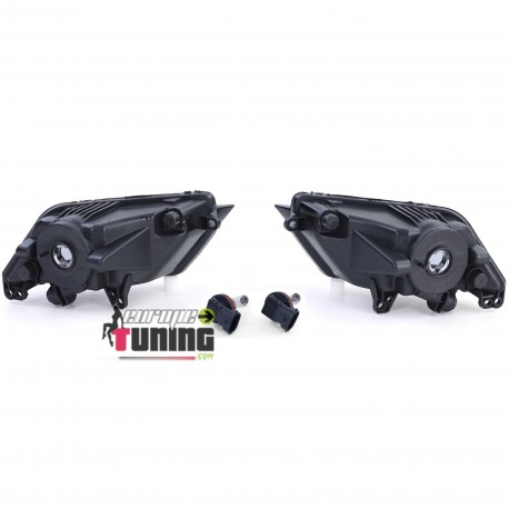 2 FEUX DE BROUILLARD AVANTS NOIRS SEAT LEON 5F IBIZA 5 TOLEDON 4 (05675)