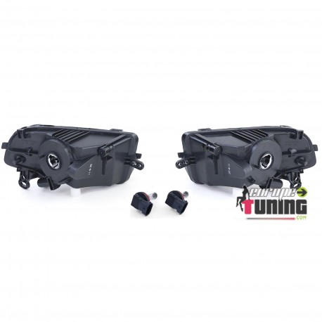 2 FEUX DE BROUILLARD AVANTS NOIRS POUR AUDI A5 8T PH2 2011-2017 (05676)