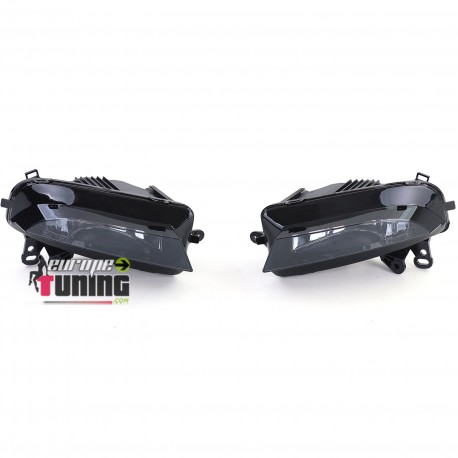 2 FEUX DE BROUILLARD AVANTS NOIRS POUR AUDI A5 8T PH2 2011-2017 (05676)