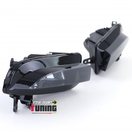 2 FEUX DE BROUILLARD AVANTS NOIRS POUR AUDI A5 8T PH2 2011-2017 (05676)