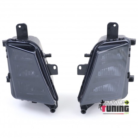2 FEUX DE BROUILLARD AVANTS NOIRS A LED POUR VW GOLF 7 GTI  2013-2020 (05677)