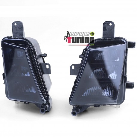 2 FEUX DE BROUILLARD AVANTS NOIRS A LED POUR VW GOLF 7 GTI  2013-2020 (05677)
