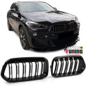 GRILLES CALANDRES SPORT M PERFORMANCE NOIR BRILLANT BMW X2 F39 (05680)