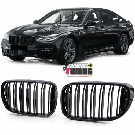 GRILLES CALANDRES SPORT M PERFORMANCE NOIR BRILLANT BMW SERIE 7 G11 G12 PH1 (05682)