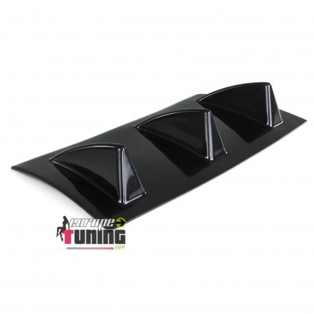 DIFFUSEUR SPORT NOIR UNIVERSEL A 6 AILERONS POUR PARE-CHOCS ARRIERE (05687)