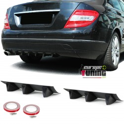 DIFFUSEUR SPORT NOIR UNIVERSEL A 6 AILERONS POUR PARE-CHOCS ARRIERE (05687)