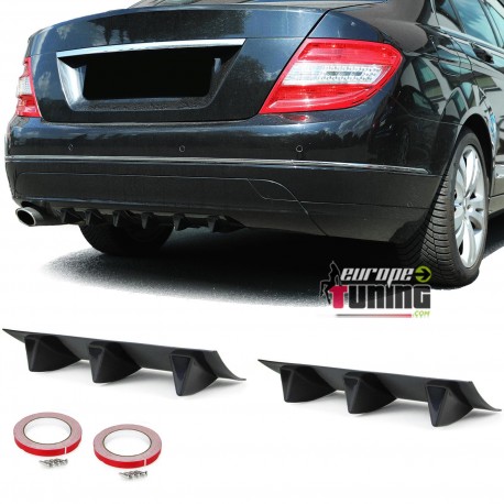 DIFFUSEUR SPORT NOIR UNIVERSEL A 6 AILERONS POUR PARE-CHOCS ARRIERE (05687)