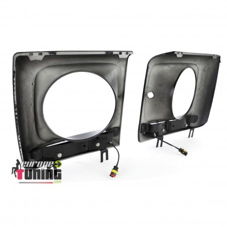 CACHES PHARES NOIRS AVEC FEUX DE JOUR DIURNES MERCEDES CLASSE G W463 1989-2012 (02946)
