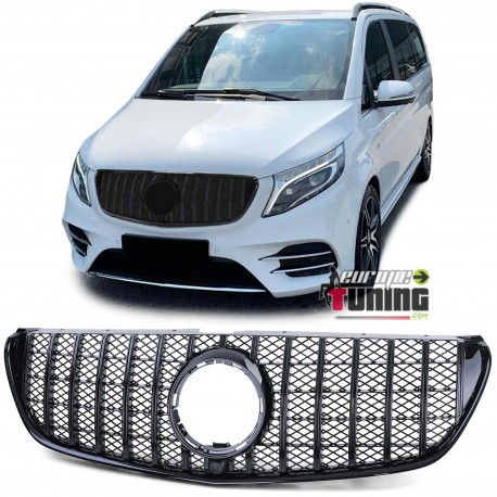 CALANDRE GRILLE PANAMERICANA LIGNE AMG GT-R FULL BLACK MERCEDES CLASSE V W447 2014-2019 (05698)