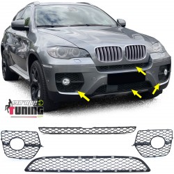 KIT COMPLET DE GRILLES AVANTS POUR BMW X6 E71 2006-2014 (05700)