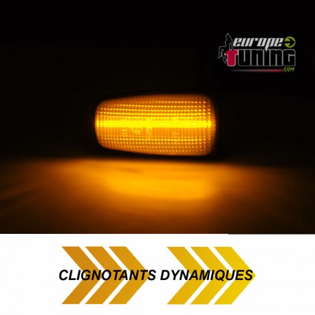 REPETITEURS NOIRS - CLIGNOTANTS LED DYNAMIQUE PEUGEOT CITROEN 106, 306, 406, SAXO,...(05707)