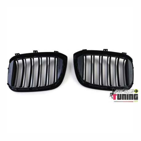 GRILLES DE CALANDRES SPORT NOIRES DOUBLE AILETTES BMW X3 G01 & X4 G02 (05709)