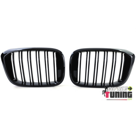GRILLES DE CALANDRES SPORT NOIRES DOUBLE AILETTES BMW X3 G01 & X4 G02 (05709)