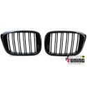 GRILLES DE CALANDRES SPORT NOIRES DOUBLE AILETTES BMW X3 G01 & X4 G02 (05709)