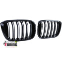 GRILLES DE CALANDRES SPORT NOIRES DOUBLE AILETTES BMW X3 G01 & X4 G02 (05709)