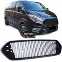 CALANDRE SPORT NOIRE GRILLE NID D ABEILLE POUR FORD TRANSIT CUSTOM 2018- (05719)