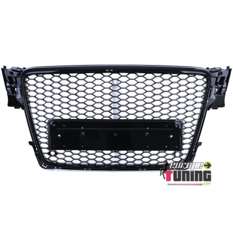 CALANDRE SPORT NOIRE GRILLE NID D ABEILLE LIGNE RS4 AUDI A4 B8 2007-2011 PH1 (05722)