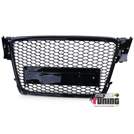 CALANDRE SPORT NOIRE GRILLE NID D ABEILLE LIGNE RS4 AUDI A4 B8 2007-2011 PH1 (05722)