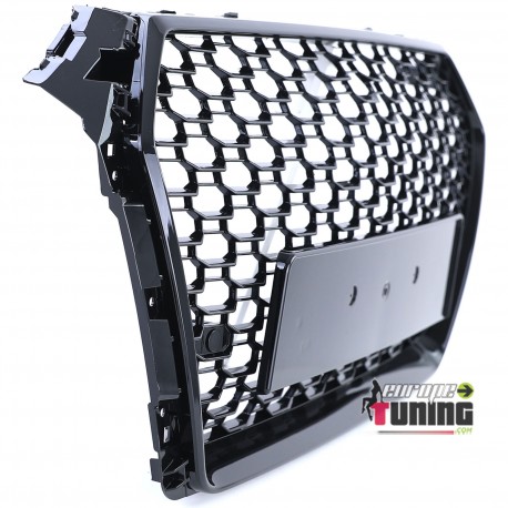 CALANDRE NOIRE BRILLANTE LIGNE RS4 AUDI A4 B9 2015-2019 PH1 AVEC PDC (05723)