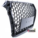 CALANDRE NOIRE BRILLANTE LIGNE RS4 AUDI A4 B9 2015-2019 PH1 AVEC PDC (05723)
