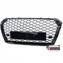 CALANDRE NOIRE BRILLANTE LIGNE RS4 AUDI A4 B9 2015-2019 PH1 AVEC PDC (05723)